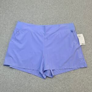 Athleta Brooklyn Short WMNS 24 Light Blue Purple Semi Fitted High Rise Pull On